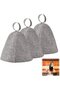 Stylish felt hat, suitable for sauna and wellness, head protection, unisex accessory, grey.