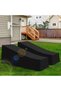 Two-piece garden chair cover set with drawstring - 210x75x80 cm Waterproof furniture lounger UV resistant Suitable for sunbeds and loungers - 2