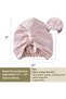 Silk sleep cap sky blue 100% mulberry anti-frizz curly hair. - 2