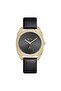 Women's Gold Stainless Steel Watch, Black Dial | Trd-35b