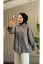 6598 - Stylish Comfortable Floral Embroidery Detailed Woven Soft Viva Fabric Women's Shirt - 2