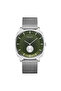 Men's Silver Stainless Steel Watch, Seaweed Green Dial | Trn45mm