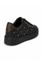 Women's Black Quilted Studded Detailed Thick Sole Casual Sneaker Sports Shoes - 3