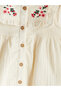 Two Mt Shop Quality Floral Embroidered Muslin Baby Girl Dress - 5