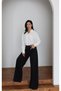 Women's Black Black High Waist Extra Loose Wide Leg Long Denim Wide Leg Jean Pants - 4