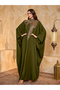 Plus Size Sequin Yoke High Neck Maxi Kaftan - 3