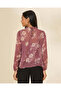 Women Purple Printed Long Sleeve Blouse - 3