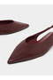 Burgundy Slingback Shoes - 3