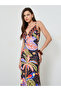 Multi-Color Graphic Print Side Slit Strappy Bodycon Dress - 2