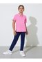 Teen Girls Ribbed Polo T-Shirt with Lettuce Hem - 2