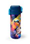 Kids Navy Blue Cobalt Blue Lion Patterned Steel Thermos with Straw and Direct Drinking Cap 500 ml 31787 - 5