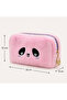 Plush Pen Holder and Makeup Bag Zippered Multi-Purpose Organizer Bag Pink - 2