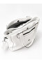 Women's White Large Volume Multi-Compartment Soft Leather Zippered Lined Adjustable Strap Shoulder and Crossbody Bag - 3