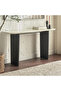 Console Table in Sleek Charcoal Color Natural Walnut Veneer
