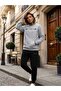 Unisex Three Stripes Paris Printed Crew Neck Tracksuit Set Oversize