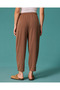 Pleated Button Detailed Balloon Leg Trousers - 3