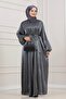 Silvery Evening Dress-Anthracite - 2
