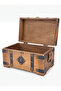 Natural Handmade Set of 2 Wooden Chests Decorative Organizer Multi-Purpose Retro Box 27X16,5X17Cm - 6