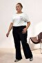 5041 Belted Spanish Flare Trousers - Black - 3