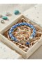 Handmade Blue White Sand Bead Prisoner's Knitted Bracelet Inner Diameter 6/6.5 cm - 4