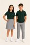 Girls & Boys Unisex Dark Green 100% Cotton Polo Collar Short Sleeve 2-Piece T-Shirt