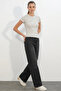 Women's Crew Neck Short Sleeve Polka Dot White Blouse - 3