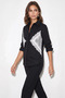 Women's Black Shirt with Lace Detail at the Waist and Tie at the Back - 3