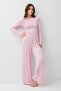 Long Sleeve Crop Wide Leg Stretchy Lycra Viscose Soft Pajama Set 18210