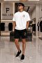 Unisex Comfortable Fit T-Shirt and Shorts B Gold Printed Set - 2