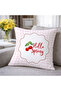 Hello Spring Cherry Pink Checkered Decorative Throw Pillow Cover Spring Decor 43X43 cm - 3