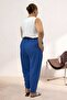 69021 Plus Size Nora Shalwar Trousers with Elastic Waist - Indigo - 4