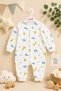 Baby Boy Baby Girl Romper Unisex Cotton Natural Cotton Patterned Snap Fastener Long Sleeve Newborn Baby Sleeping Bag - 8