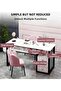 Manicure Table Nail Table for Nail Tech with 3 Drawers and 3 open shelves Beauty Technician Workstation for Home Nail Tech Makeup Beauty Salon Equipment - 4