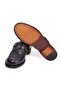 Black Color Laceless Genuine Leather Men's Shoes - 3