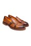 Camel Color Laceless Genuine Leather Men's Shoes