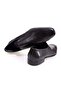 Black Color Laceless Genuine Leather Leather Sole Men's Shoes - 2