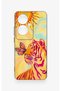 Oppo Reno 11F Compatible Tiger of the Sun Patterned Silicone Case - 2