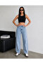 Ice Snow Full-Length Jeans with Side Panels Baggy Denim/Jegging Pants - 2