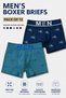 Men’s Jersey Boxer Briefs Pack of 12 – Free Size, Random Colours, Soft Breathable Underwear with Elastic Waistband & Comfort Fit - 4