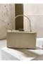 Gold Gold Dore Striped Laser Patterned Women's Evening Dress Bag Wedding Engagement Graduation - 7