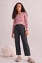Girls' Striped Long Sleeve T-Shirt and Relaxed Fit Pants Set - 3