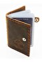 Genuine Antique Leather Handmade Card Holder with Transparent Compartments - 2