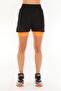 Women's Orange Sea Shorts with Side Mesh - 6