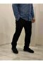 Three Thread Black Straight Leg Unisex Sweatpants - 3