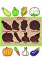 Wooden French Forest Animals-vegetables-professions-numbers Set of 4 Educational-tutorial Puzzle - 4