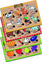 Wooden French Farm Animals-forest Animals-vegetables-fruits Set of 4 Educational Puzzle