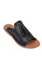 Capone 010 Tasseled Black Women's Slippers