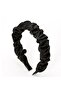 Women's Black Color Gathered Satin Crown