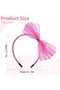 80S 90S Neon Pink Lace Crown with Bow - 3