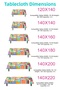 Modern Colorful Striped Tablecloth Stain-Resistant Stylish Design for Garden Balcony - 5